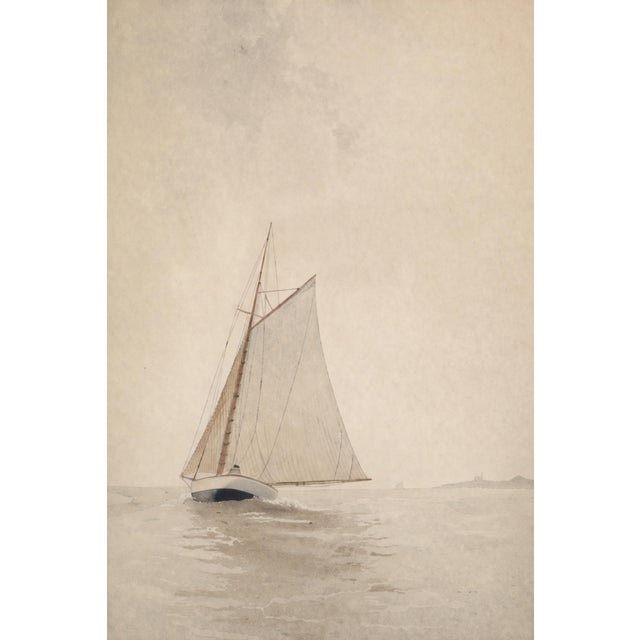 Minimal Coastal Texture Study, Abstract Shoreline Art Print, 24" × 36" For Sale