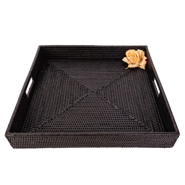 Our square rattan serving and ottoman trays will instantly add a gorgeous touch to any room of your home. Adding this tray...