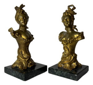 Belle Époque Bronze Sculptures, 1800s, Set of 2