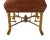 This elegant giltwood stool features a plush terracotta-colored suede seat, trimmed with brass nailhead detailing. The...