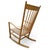 Tan Danish Modern Hans Wegner J16 Rocking Chair for FDB Mobler For Sale - Image 8 of 13