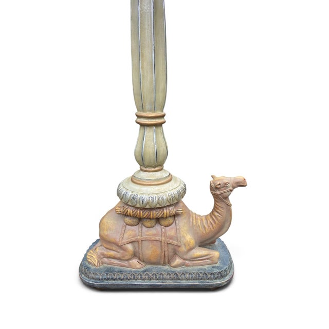 Vintage Moorish Style Ceramic Camel Lamp For Sale - Image 4 of 11