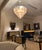 This stunning chandelier was produced in murano and features precious pink and gold leaf glass leaves. Measurements: d 90...