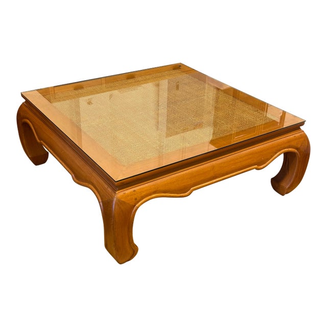 Late 20th Century Ming Style Teak Wood Coffee Table For Sale
