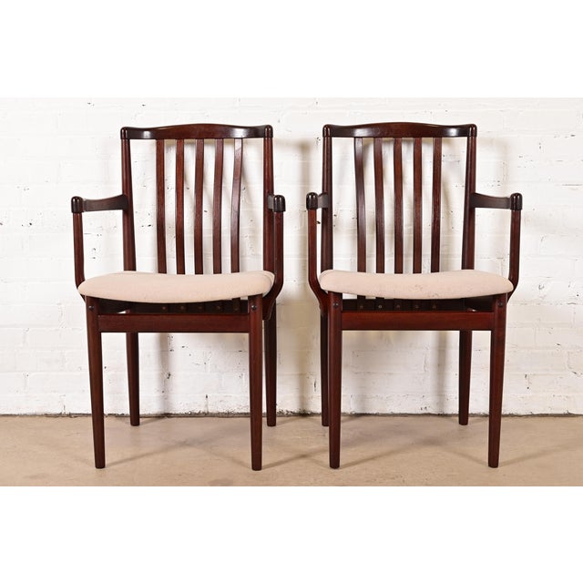 Danish Modern Sculpted Solid Rosewood Armchairs by Vamdrup Stolefabrik, Pair For Sale - Image 14 of 14