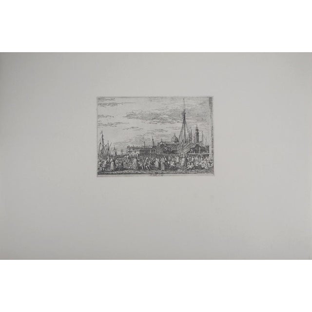 Giovanni Antonio Canal, The Market on the Mole in Venice, 1975, Photogravure For Sale - Image 3 of 7