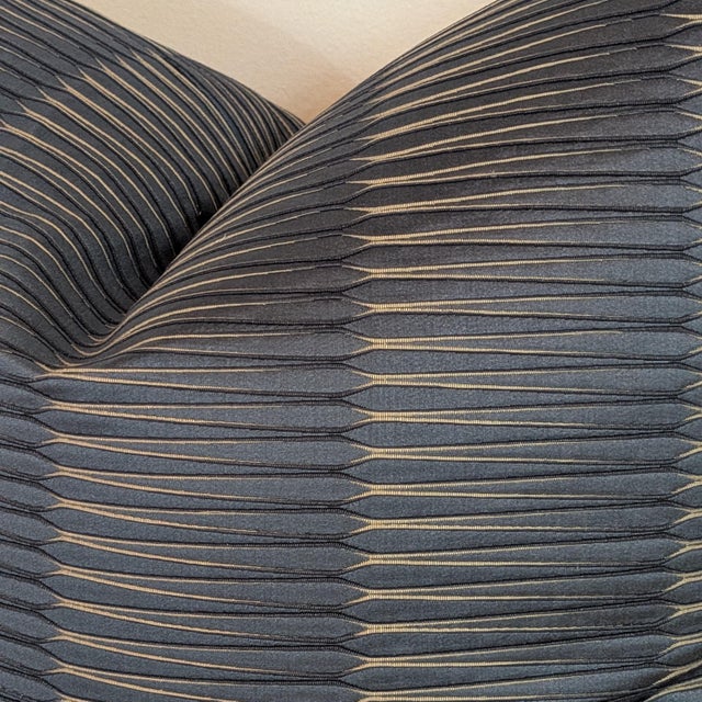 Scalamandre Wavelength Indigo Pillow- Single For Sale In Greensboro - Image 6 of 6
