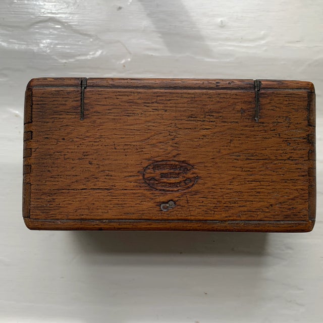 Wood Vintage Singer Tiger Oak Folding Wooden Puzzle Box For Sale - Image 7 of 8
