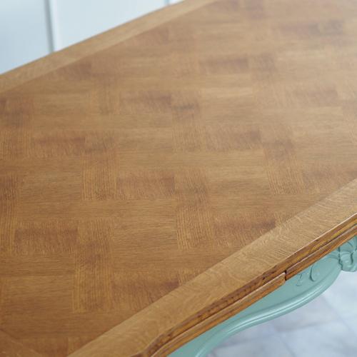 Louis XV Style Extendable Table in Oak with Herringbone Pattern For Sale - Image 8 of 10