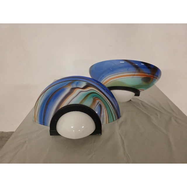 Wall Lamps in Chalcedony Glass by Ottavio Missoni, 1980s, Set of 2 For Sale - Image 14 of 14