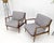 Gray Pair Kofod Larsen Selig Danish Mid-Century Modern Lounge Chairs New Upholstery For Sale - Image 8 of 17