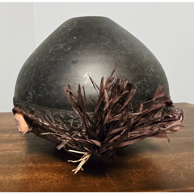 Signed Steven Kaye Textured Ceramic Art Vessel For Sale - Image 9 of 12