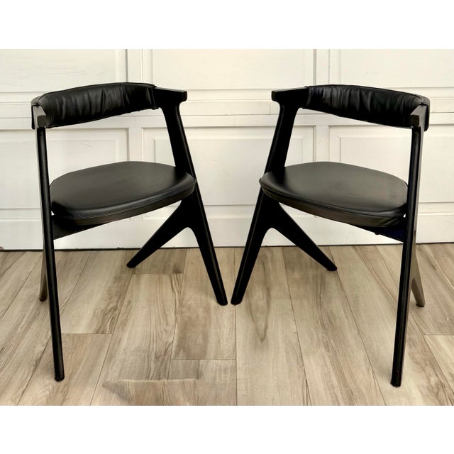 Tom Dixon “Slab” Dining Chairs With Black Leather Seats & Back Pads - Set of 4 For Sale In Los Angeles - Image 6 of 15