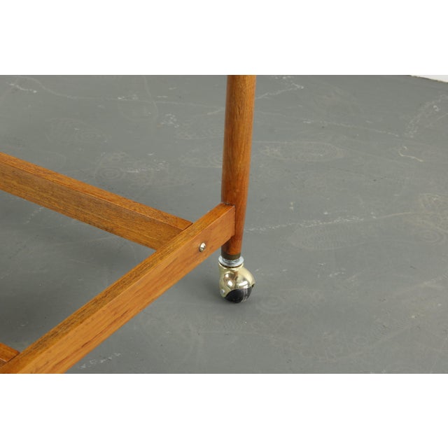 Poul Hundevad Mid-Century Danish Modern Bar Cart in Teak by Poul Hundevad For Sale - Image 4 of 9