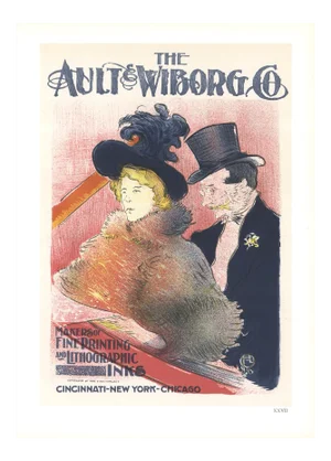 1966 Henri De Toulouse-Lautrec 'Au Concert' Art Nouveau Red,Neutral France Lithograph