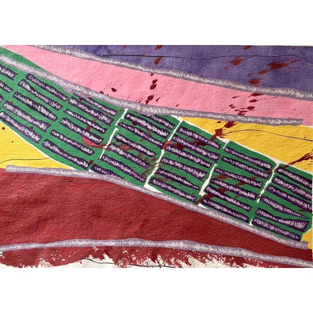 Barbara Beck 1993 Abstract Painting on Paper - Signed/Dated For Sale - Image 4 of 5
