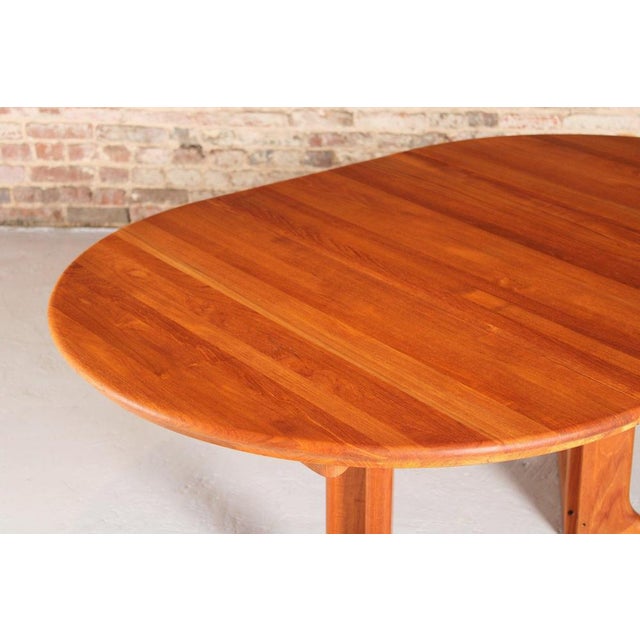 Wood Mid-Century Danish Style Extending Dining Table in Teak, 1970s For Sale - Image 7 of 12