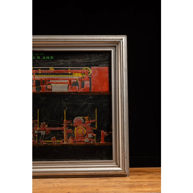 Glass Early 20th Century Lighted Black-Clawson Sign For Sale - Image 7 of 10