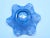 Blue 1930s Fenton Art Glass Basket Weave With Open Edge Blue Opalescent Double Crimped Bowl For Sale - Image 8 of 8