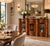 An exceptional antique Victorian burr walnut marquetry credenza cabinet sideboard of outstanding quality, featuring a...