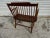 Antique Pine Spindle Back Windsor Style Bench With Arms For Sale - Image 4 of 9