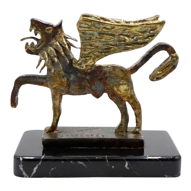 1970s Original Pal Kepenyes Lion Sculpture Signed For Sale