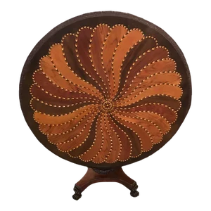 19th Century Round Anglo-Indian Specimen Wood Tilt-Top Center Table