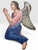 Early 19th Century Pair of Continental Polychrome and Gesso Decorated Carved Wood Adoring Angels. A substantial and...