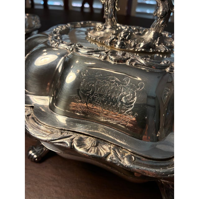 Antique English Silver-Plate Four Piece Entre’e Servers, Sheffield For Sale - Image 10 of 11