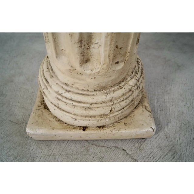 1980’s Postmodern Roman Columns & Glass Shelf For Sale - Image 12 of 12