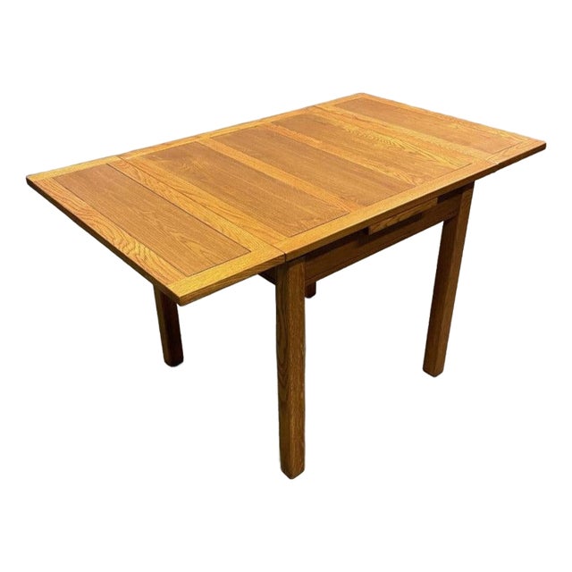 Mission Oak Kitchen Table With 2 Leaves - 2 Stain Options - Micheal Cherry For Sale