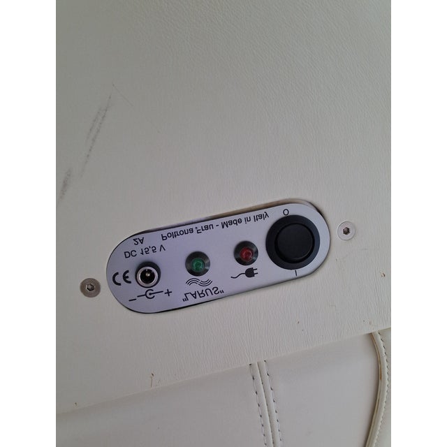 Metal Model Larus Massaging Chaise Longue in White Leather from Poltrona Frau, 2000 For Sale - Image 7 of 10