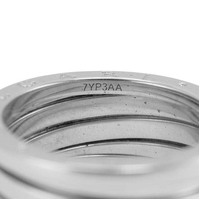 Men’s Bvlgari Bugari Iconic b.zero1 Four-Band 18k White Gold Band Ring For Sale In Houston - Image 6 of 8