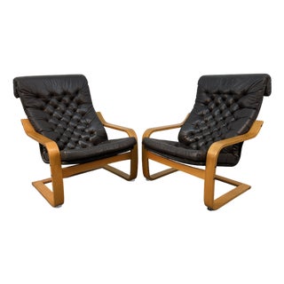 Vintage Ikea "Poem" Chairs Attributed to Noboru Nakamura For Sale