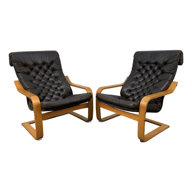 Vintage Ikea "Poem" Chairs Attributed to Noboru Nakamura For Sale