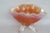 Dugan Style Marigold Carnival Glass Floral Footed Candy Dish Serving Bowl For Sale - Image 4 of 13