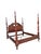 Chippendale Thomasville Collectors Cherry King Size Poster Bed Carved Headboard Chippendale For Sale - Image 3 of 18