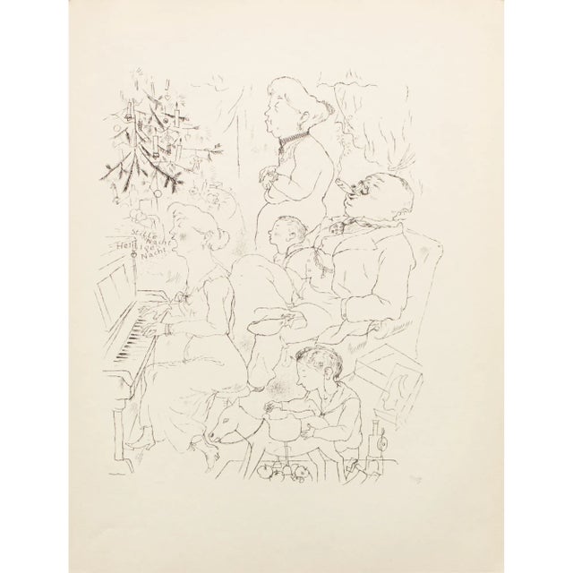 1939 After George Grosz "Heilige Nacht", First Edition Period Offset Lithograph For Sale