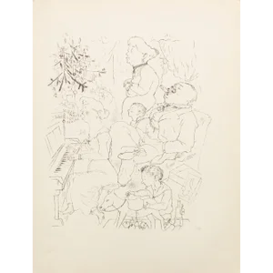 1939 After George Grosz "Heilige Nacht", First Edition Period Offset Lithograph