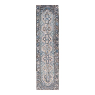 Vintage Turkish Oushak Runner With Geometric Medallions 2'6" X 10' For Sale