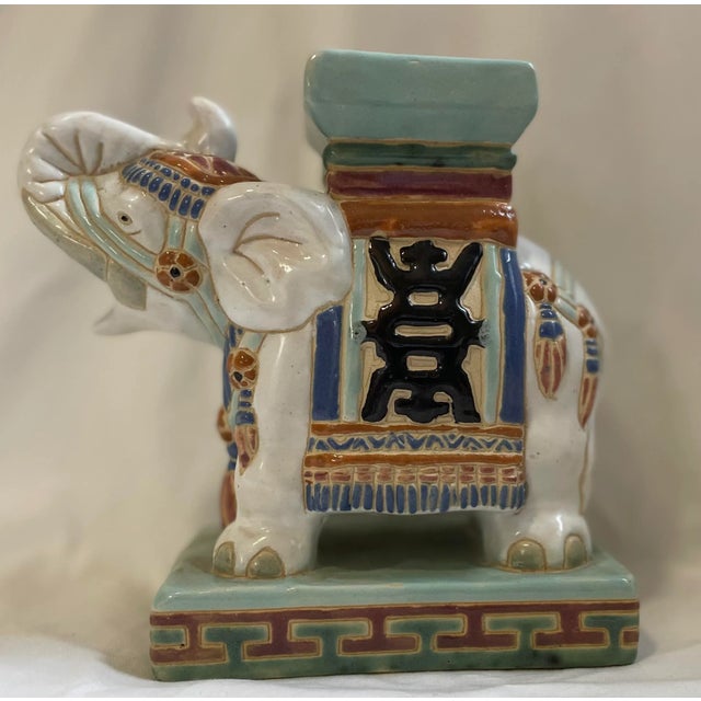 Early 20th Century Vintage Early 20th Century Chinoiserie Elephant Plant Stand For Sale - Image 5 of 6