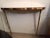 1940s Brass Wall-Mounted Console Table with Pink Glass Top, Italy, 1940s For Sale - Image 5 of 12