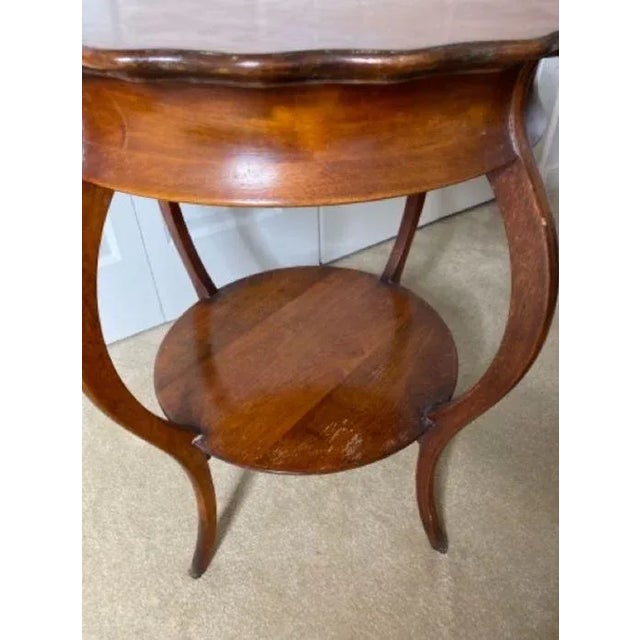 Traditional Late 20th Century Vintage Maple Traditional Round Occasional Table For Sale - Image 3 of 5