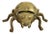 Vintage Brass Hinged Ladybug With Jeweled Eyes For Sale