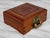 Vintage Chinese Chinoiserie Rosewood Storage Jewelry Box W/ Brass Lock For Sale - Image 6 of 13