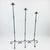 Metal Hand Forged Iron Candelabra Set of 3 (92-112cm) Antique Copper Finish Slender Stem with French Scroll Base For Sale - Image 7 of 7