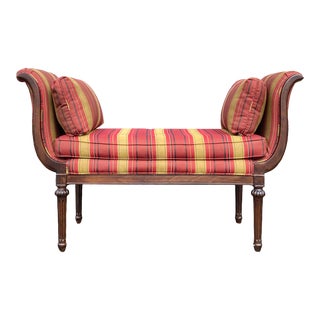 French Louis XVI Style Bench by Fairfield Chair Co. For Sale