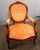 Apricot Early 20th Century French Rococo Revival "Gentleman and Lady's" Chairs For Sale - Image 8 of 15