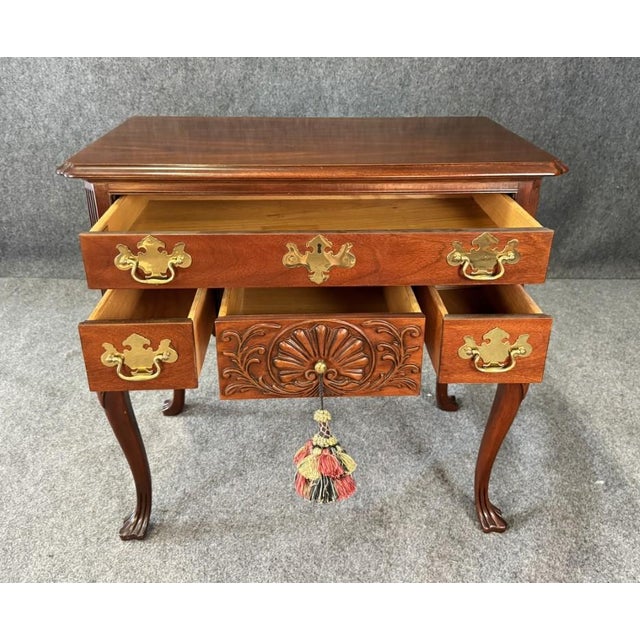 Brown Late 20th Century Councill Craftsman Solid Mahogany Foyer Table For Sale - Image 8 of 10