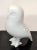 Vintage Royal Dux Bohemia White Royal Dux Porcelain Snow Owl, Animal Sculpture Mid-Century Modern. Marked at Base,...